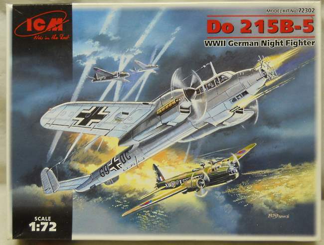 ICM 1/72 Dornier Do-215B-5 - WWII German Night Fighter -  (Do215B5), 72302 plastic model kit